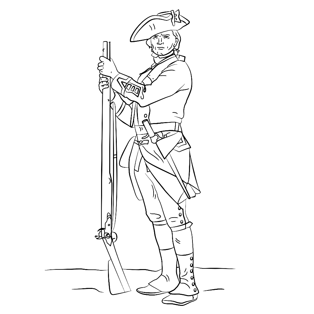 Plansa de colorat cu Militar 36 30
